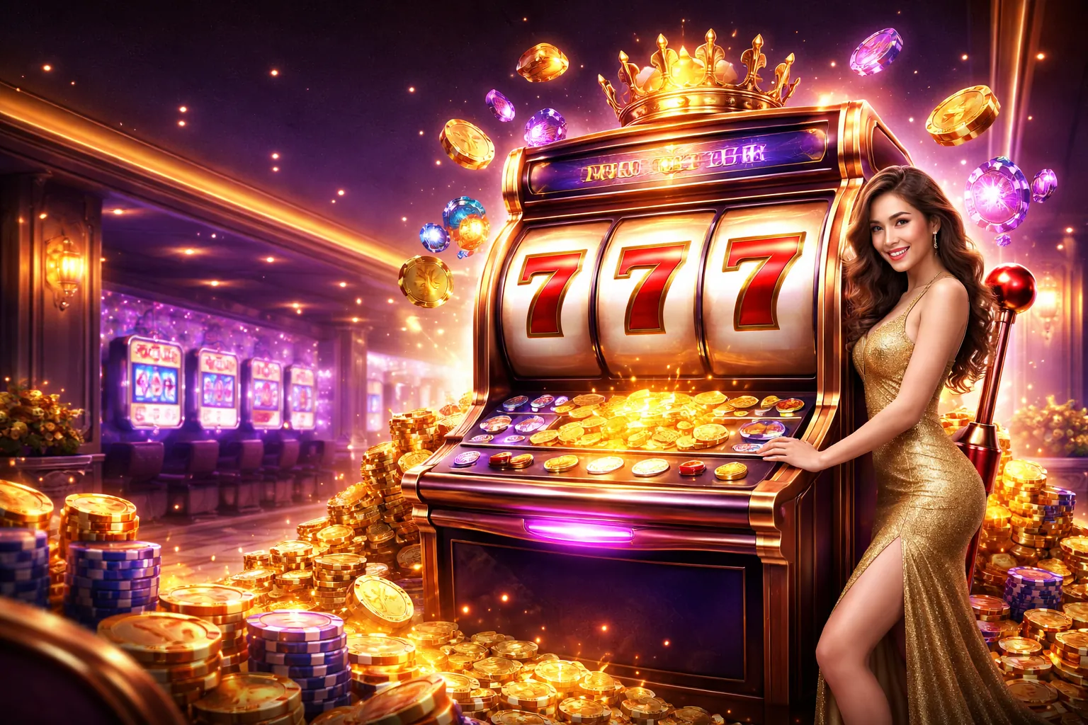 Giao diện game Bắn Cá Thần Tài với các biểu tượng may mắn